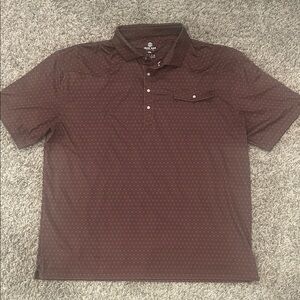 Iron Oak Apparel Co. - “The Winston” Brown Polo Shirt- gently used